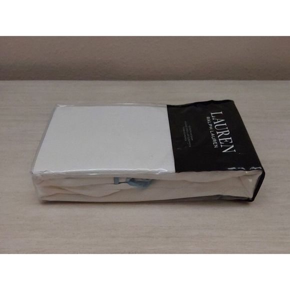 Ralph Lauren EDEN PIQUE White 100% Cotton Euro European Pillow Sham 26"x 26" - Picture 5 of 10